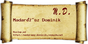 Madarász Dominik névjegykártya