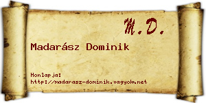 Madarász Dominik névjegykártya